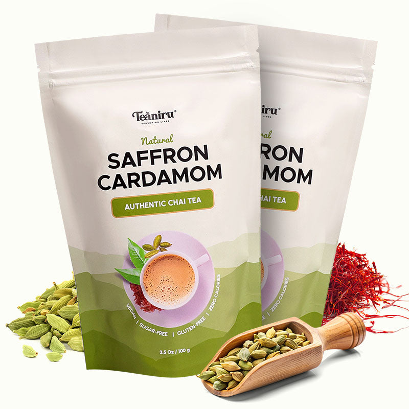 Two packs of 100 gram saffron cardamom chai