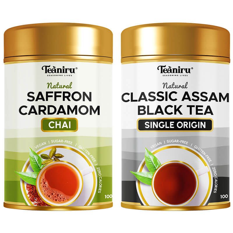 Make your own - Chai Combo Saffron Cardamom  chai Classic black Assam