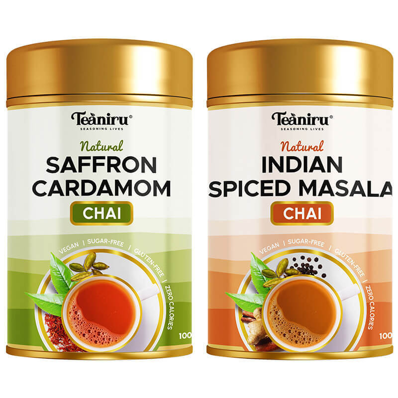 Make your own - Chai Combo Saffron Cardamom ,Indian Spiced masala